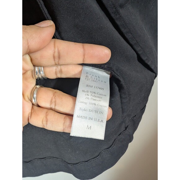 Frank & Eileen Womens Black Dublin Style Stretch Blazer Sz M Preppy Minimalist - Picture 6 of 6